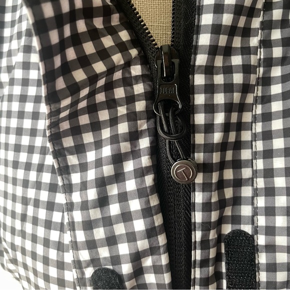 Talbots black and white gingham check lightweight vest, Terry cloth lining, S - Picture 2 of 11